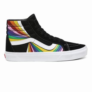 Férfi Vans Refract Sk8-Hi Reissue Magasszárú Cipő VA0685279 Fekete/Fehér/Színes